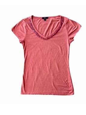 GAP Beaded V-Neck Shirt